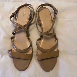 Tan patent sandals by Cole haan Size 11 Worn twice